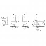 Laufen Lua Miska WC do kompaktu 36x65 cm biała H 824081 000 000 1