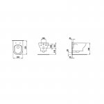 Laufen Lua Miska WC ścienna BASIC 36x52 cm RIMLESS biała H 820081 000 000 1