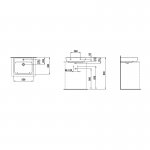 Laufen Pro A Umywalka ścienna 55x48 cm biała H 817951 000 104 1