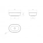   Relax Design Lua Umywalka stawiana przezroczysta z korkiem 60x40 liquirizia LUA60LIQUIRIZIA