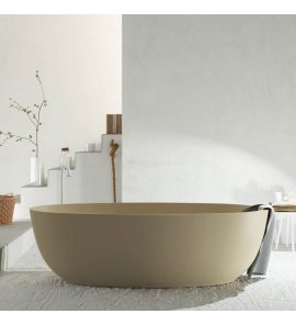  Relax Design Ovo Wanna wolnostojąca 170x80 z korkiem sulfur matt OVOLX16MATT