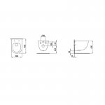 Laufen Pro A Miska ścienna COMPACTO 36x49 cm RIMLESS z deską wolnoopadającą biały H 820965 000 000 1 + H 896951 300 000 1