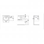 Laufen Pro B Umywalka wpuszczana w blat 56x44 cm biała H 813951 000 104 1