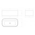  Relax Design Hui Wanna wolnostojąca 180x90 soft grey matt HUI180LX03MATT