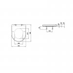 Laufen Pro B Deska WC wolnoopadająca (model Universal) Duroplast biały H 893958 000 000 1