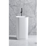 Relax Design Bonzo Free Umywalka wolnostojąca 48x42 z korkiem white matt BONZOFREE48LX01MATT