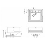 Burlington Classic Umywalka 65x57,5 z szafka biała/sand B151TH FF8S