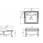 Burlington Classic Umywalka 51x45 biała B201TH