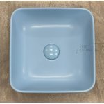   Galatea Design Empat Umywalka stawiana na blat 38,5x38,5 cm z korkiem klik-klak Sky Blue matt/Jasny niebieski mat GD78110TML W MAGAZYNIE!!