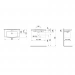 Laufen Pro N Umywalka ścienna 80x42 cm biała H 810957 000 104 1