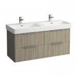 Laufen Pro S Umywalka ścienna dwukomorowa 120x46,5 cm biała H 814966 000 104 1