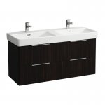 Laufen Pro S Umywalka ścienna dwukomorowa 120x46,5 cm biała H 814966 000 104 1