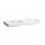 Laufen Pro S Umywalka ścienna dwukomorowa 120x46,5 cm biała H 814966 000 109 1