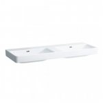Laufen Pro S Umywalka ścienna dwukomorowa 130x46,5 cm biała H 814968 000 109 1