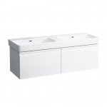 Laufen Pro S Umywalka ścienna dwukomorowa 130x46,5 cm biała H 814968 000 109 1