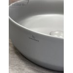   Galatea Design Bulat Umywalka stawiana na blat ∅39 cm z korkiem klik-klak Cement Grey matt/Jasny szary mat GD112DTMH W MAGAZYNIE!!