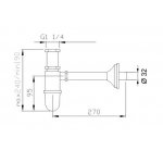 Burlington Syfon umywalkowy chrom W14R