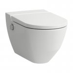 Laufen Navia Miska myjąca ścienna 36x58 cm Rimless w komplecie z wolno opadającą deską WC wykonaną z Duroplastu biała H 820601 400 000 1