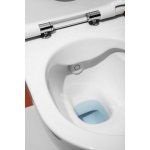 Laufen Navia Miska myjąca ścienna 36x58 cm Rimless w komplecie z wolno opadającą deską WC wykonaną z Duroplastu biała H 820601 400 000 1