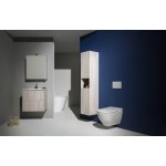 Laufen Navia Miska myjąca ścienna 36x58 cm Rimless w komplecie z wolno opadającą deską WC wykonaną z Duroplastu biała H 820601 400 000 1