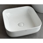   Galatea Design Empat Umywalka stawiana na blat 38,5x38,5 cm z korkiem klik-klak White/Biały połysk GD78110TGW W MAGAZYNIE!!