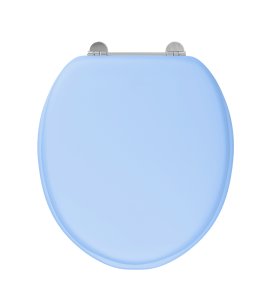 Burlington Bespoke Deska sedesowa wolnoopadająca z chromowanymi zawiasami Enchanted Blue/Chrom S101CHRENCH