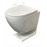 Galatea Design Bulat Miska WC z deską wolnoopadającą wisząca 49x37x37 cm White/Biały połysk GDB2342GW