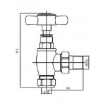   Galatea Design Zawory grzejnikowe kpl.(2szt.) chrom GDAHC75CHR W MAGAZYNIE!!