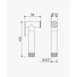 Bruma Elo Słuchawka bidetki metalowa gunmetal pvd 1455827GM