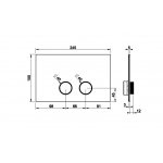   Gessi Przycisk do Geberit Sigma 8&12 black metal brushed PVD 54635.707