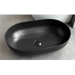 Flaminia App Umywalka stawiana na blat 62x40 cm z korkiem klik klak carbone AP62ACAR+PLCECAR