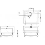 Burlington Classic Umywalka 65x57,5 czarny B152THJET