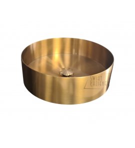   Galatea Design Circle Umywalka stalowa stawiana Ø40 z korkiem klik-klak Brushed Gold PVD 54601BRG W MAGAZYNIE !!!