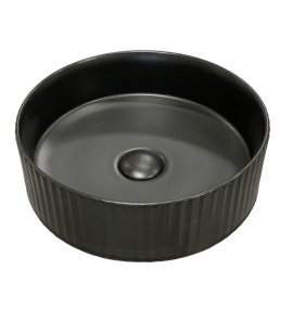      Galatea Design Corak Umywalka stawiana na blat 36x11,5 cm bez korka Black matt/Czarny mat GD78728TMB WYPRZEDAŻ EKSPOZYCJI