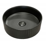      Galatea Design Corak Umywalka stawiana na blat 36x11,5 cm bez korka Black matt/Czarny mat GD78728TMB WYPRZEDAŻ EKSPOZYCJI
