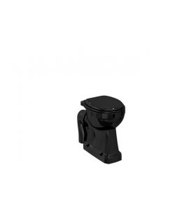 Burlington Jet Miska stojąca 47,5x36 z deską wolnoopadającą czarna P2JET+S40