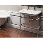 Burlington Chalfont Umywalka z kamienia naturalnego 55x47 biały połysk B7E