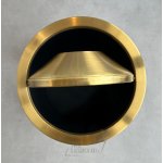 Galatea Design – kosz łazienkowy 9 l, czarny mat / złoto szczotkowane, GD9LBBRG