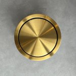Galatea Design – kosz łazienkowy 9 l, czarny mat / złoto szczotkowane, GD9LBBRG