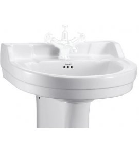  Burlington Edwardian Regal Round Umywalka 56x47 biała B61TH