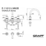 Graff Vignola Bateria umywalkowa 3-otworowa Chrom E-11612-R4-LM60B
