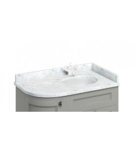 Burlington Minerva Blat z umywalką podblatową 106x62,5 Prawy Carrara BC98R
