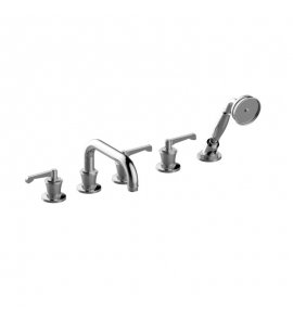 Graff Vignola Bateria wannowa 5-otworowa z zestawem prysznicowym Chrom E-11651-R3PC-LM60B-PC