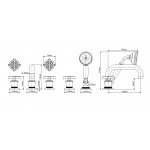 Graff Vignola Bateria wannowa 5-otworowa z zestawem prysznicowym Chrom E-11651-R4-LM60B