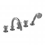 Graff Vignola Bateria wannowa 5-otworowa z zestawem prysznicowym Chrom E-11653-R4-C20B