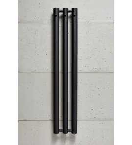 P.M.H Rosendal massive Grzejnik wodno-elektryczny 29,2x150 czarny R70/3B
