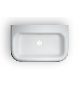 Burlington Chalfont Umywalka z kamienia naturalnego 75x47 biały połysk B9E