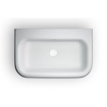 Burlington Chalfont Umywalka z kamienia naturalnego 75x47 biały połysk B9E