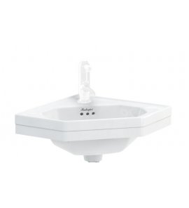 Burlington Corner Cloakroom Umywalka narożna 59,8x45 biała B10