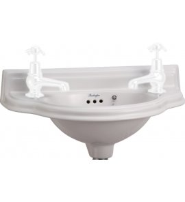 Burlington Curved Cloakroom Umywalka 50,5x25,5 biała P13